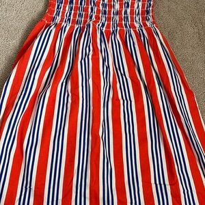 Hanna Andersson Red, White & Blue Striped Smocked Dress
